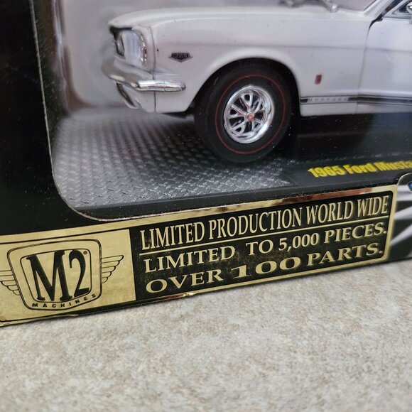M2 Machines 1965 Ford Mustang GT 2+2 Fastback White Ltd Ed 5000 Pieces - Picture 3 of 10